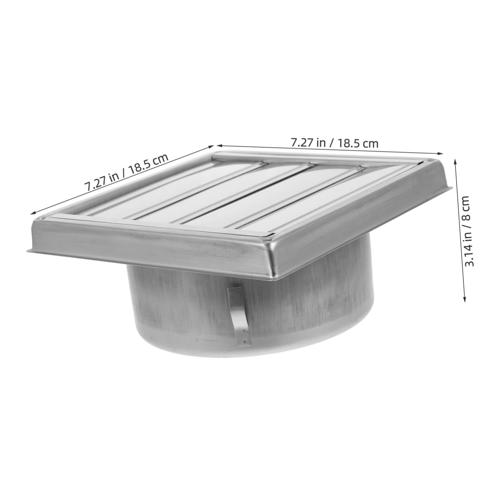Homoyoyo Ventilazione in Acciaio Inox con Alette Regolabili e Rete Protettiva Copertura Aerazione per Esterni Case Uffici e Industrie Antipioggia e Resistente per Ventilazione e