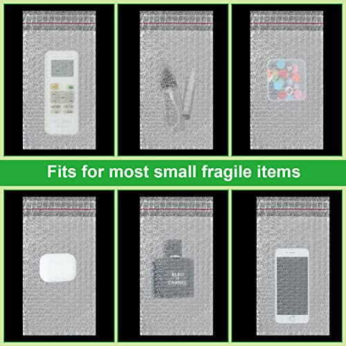 Dajave 100 Pack 5X7 Inch Bubble Out Bags Pouches, Clear Bubble Protective Wrap Bags, Bubble Double Walled Cushioning Pouch, Foam Wrap Bags For Cushioning, Shipping, Storage, Moving #TOP5