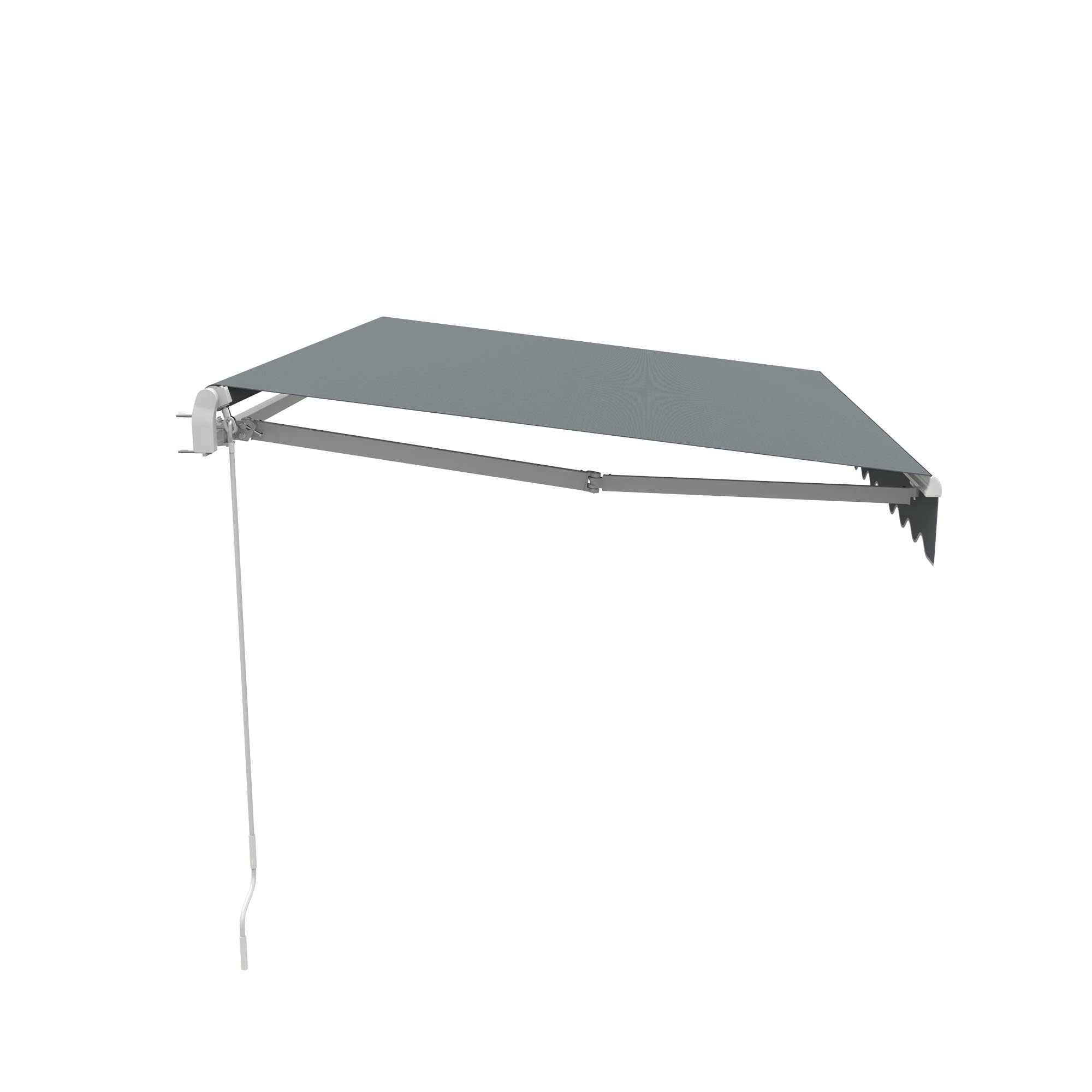 paramondo Gelenkarmmarkise Basic 2000 Markise Sonnenschutz Sichtschutz für Balkon & Terrasse, Vollständig zusammengebaut, 250 x 150 cm (Breite x Ausfall), Uni Anthrazit