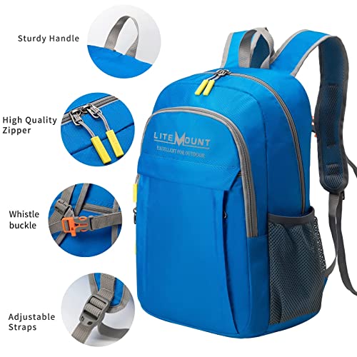 Litemount 35L Lightweight Backpack, Packable Backpack, Hiking Backpack, Foldable Backpack, Small Travel Backpack, Outdoor Daypack, Ultra-Light Backpack For Women & Men (Blue) #TOP4