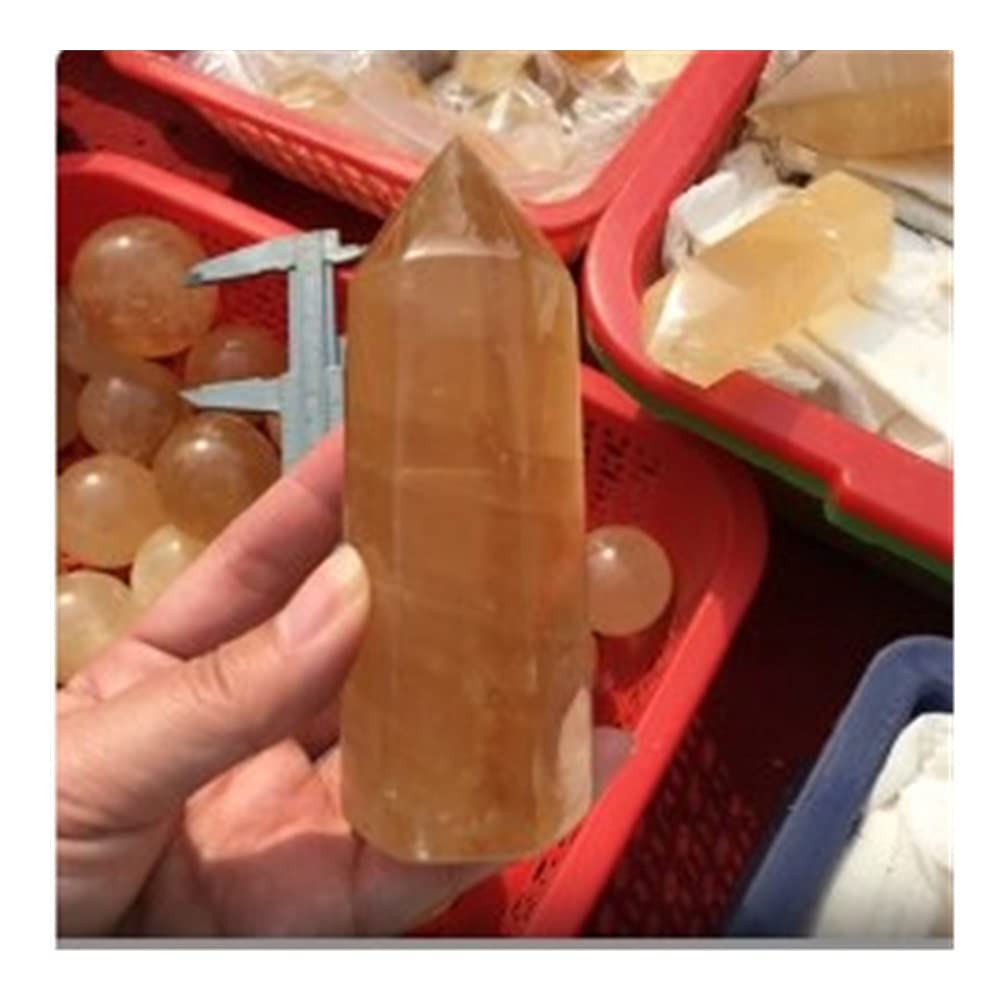 Calcite orange naturelle pointe cristal de spard d'islande reiki 10cm