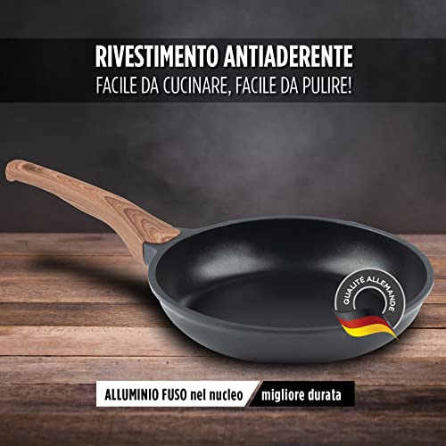 Rosmarino Padella 28 cm, Alluminio Pressato Duro i...