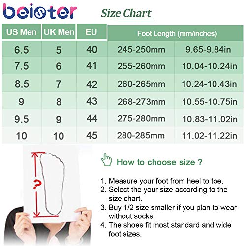 beister Mens Garden Clogs Mules, Anti-Slip Water Shoes Breathable Sandals Slippers Outdoor, Beach, Shower - Thumbnail 3