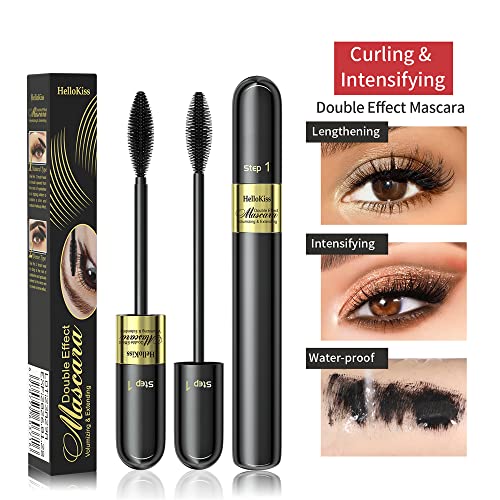 2 Brushes Mascara, 2 in 1 Mascara For Natural Lengthening And Thickening Effect,Waterproof Extra Long Lash Eyelashes,Thick,Voluminous Eyelashes, Long Lasting, Smudge-proofï¼1 Pcsï¼ - Image 5