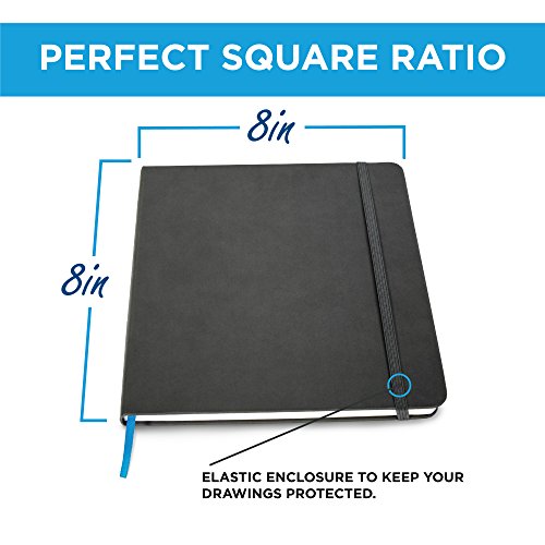 illo Sketchbook, Large, Square, Sketch Book, 8 x 8, Premium, 122lb