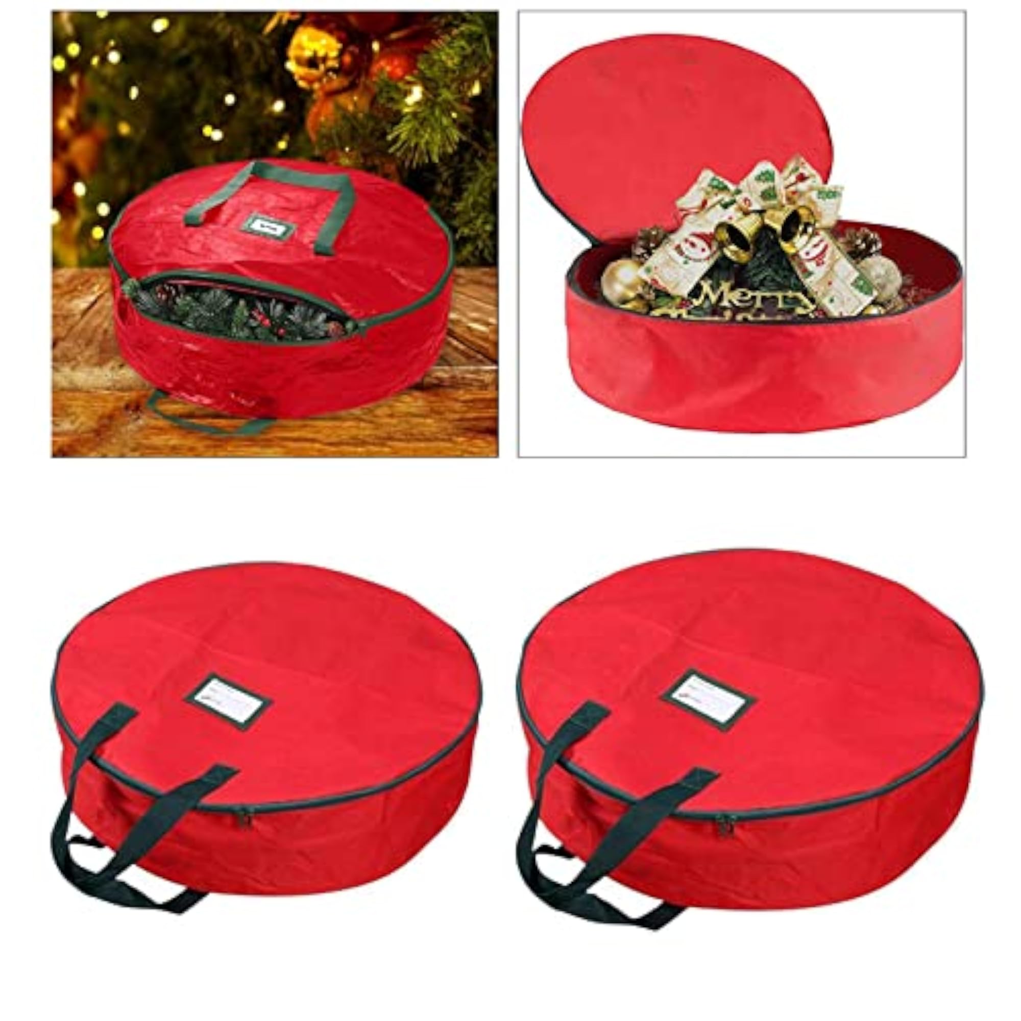2X Wreath Storage Bag for Ornament Wreaths