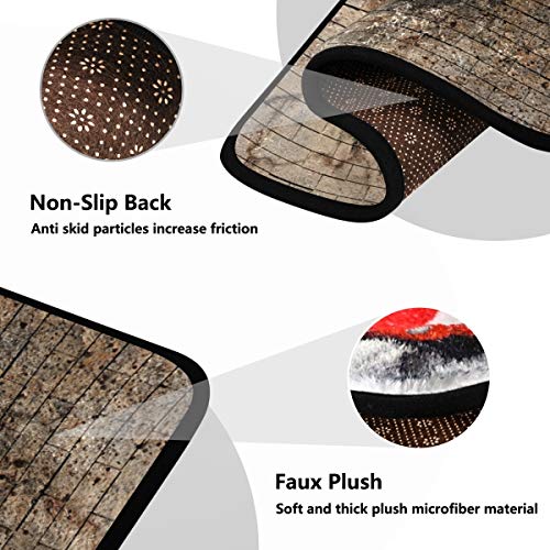 2-teiliges Badezimmerteppich-Set – modische Mädchen in rosa Farben, Herzen und Vögel, rutschfeste Badematten aus Plüsch… – Bild 4