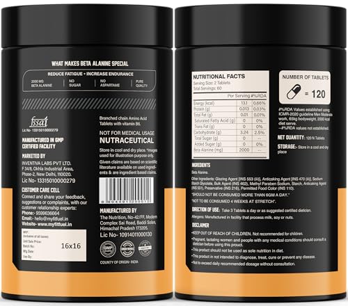 Image of MyFitFuel Beta Alanine (2000mg) Amino Acid, 120 Tablets