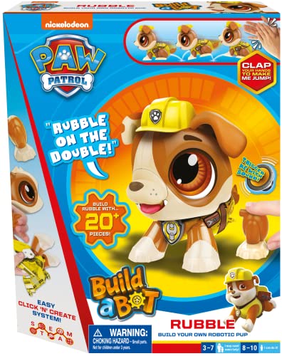 Goliath Build a Bot Paw Patrol Rubble - Build Your Own Robotic Pet - Ages 3-10, Small