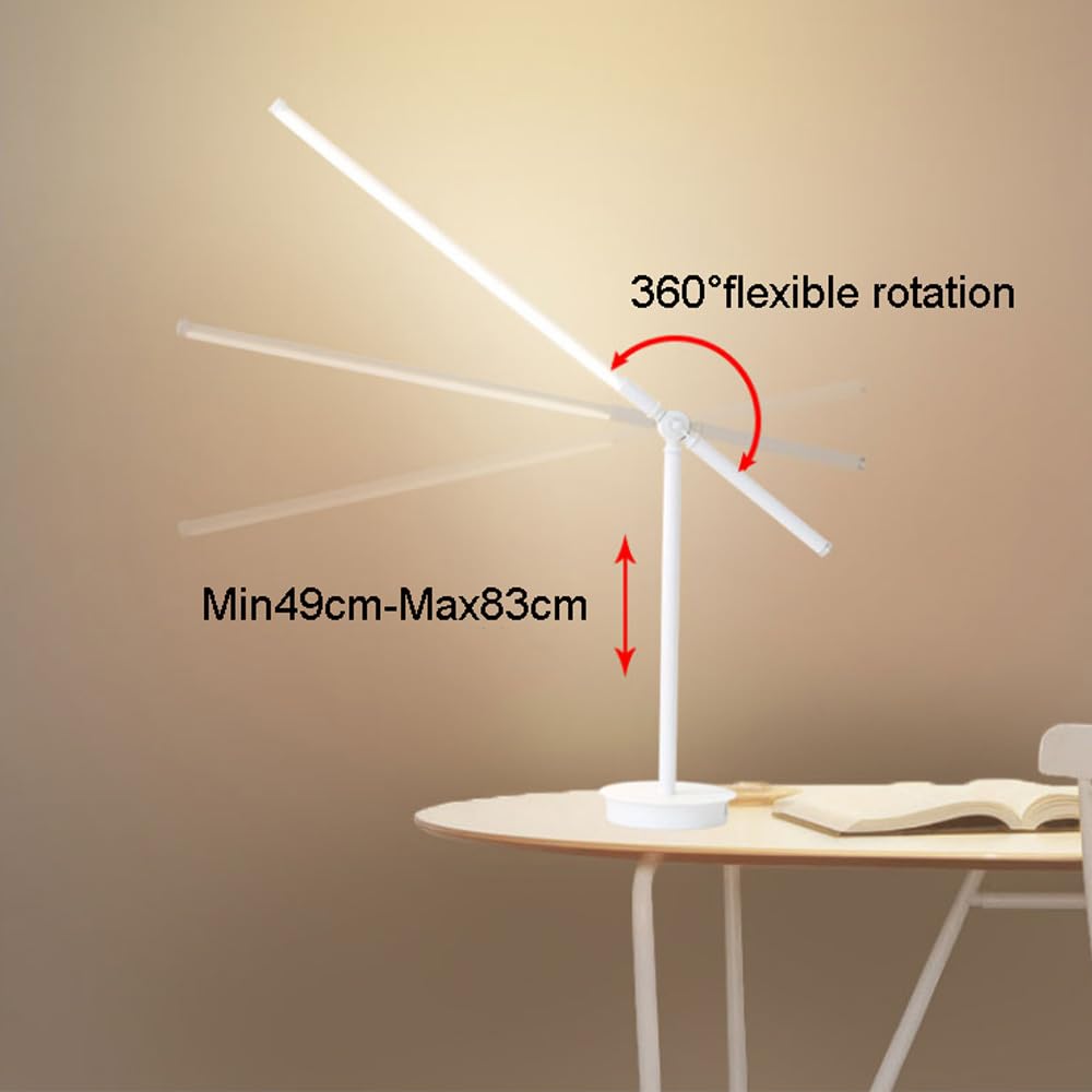 Jadssox LED-Schreibtischlampe, verstellbare Nachttischleuchte, Lesetisch-Beleuchtung, 10 W, 3 Farbmodi, Nachttischleuchten, augenschonende Arbeitslampen zum Lesen, Arbeiten, Basteln, Schulbedarf
