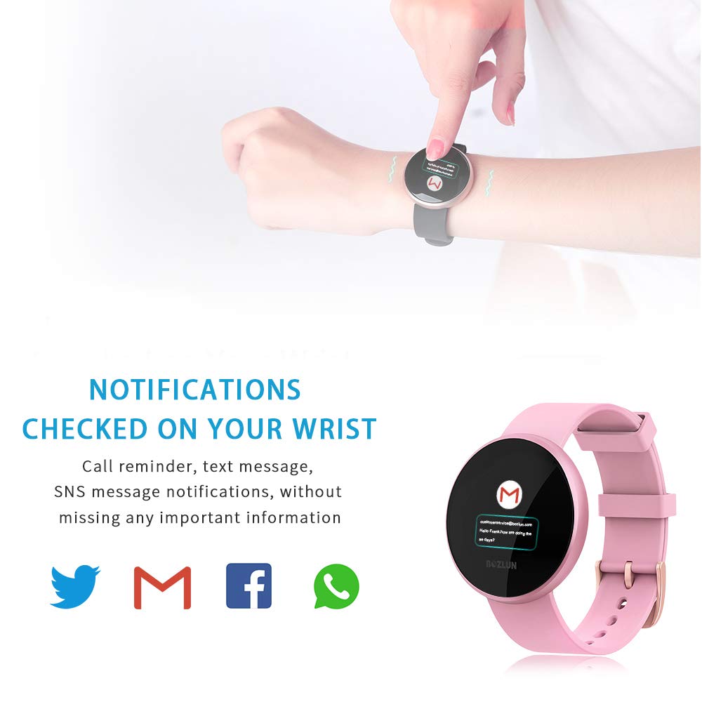 Smartwatch für Männer und Frauen, mit Fitness-Tracker, Pulsuhr mit Farbbildschirm, IP68-wasserdicht, Auto-Wake-Bildschirm