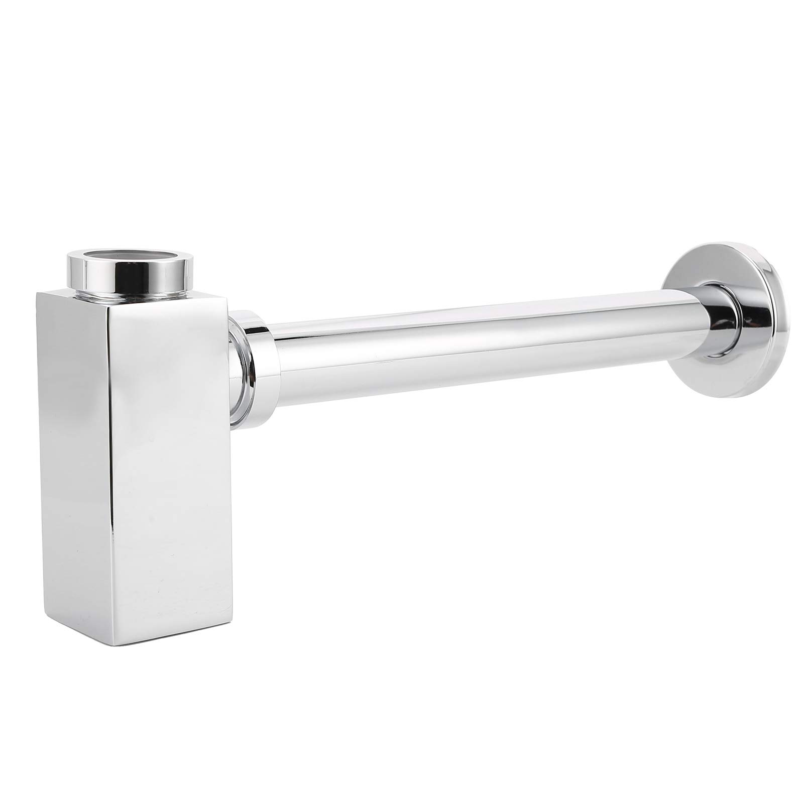 Kit de drenaje de trampa para tubería de desagüe de lavabo de cobre, sifón para fregadero de cocina y baño, accesorios de drenaje antiobstrucción con cubierta extraíble, fácil de