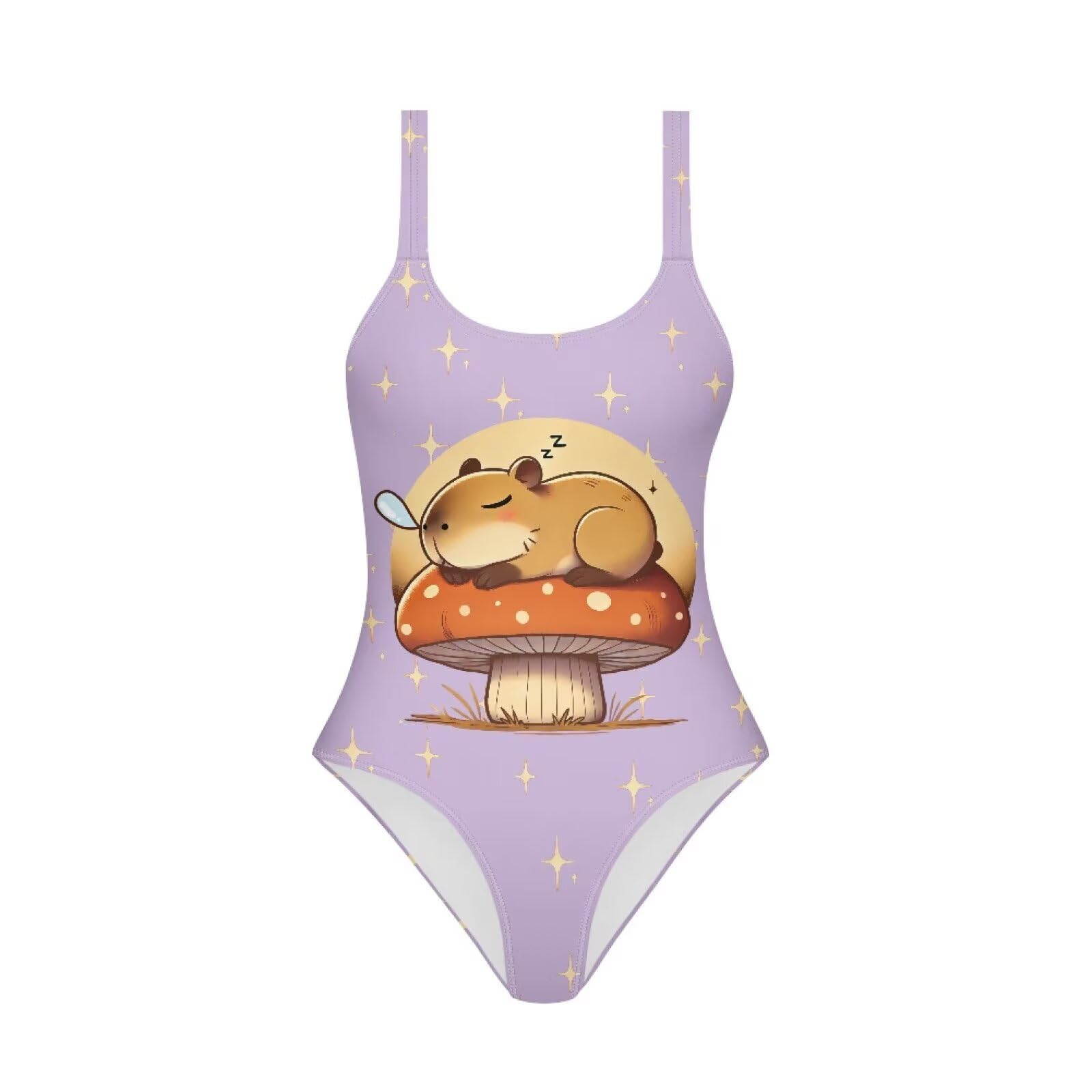 One Piece Bathing Suit for Teen Girls Comfy Crewneck Backless Bathing Suit