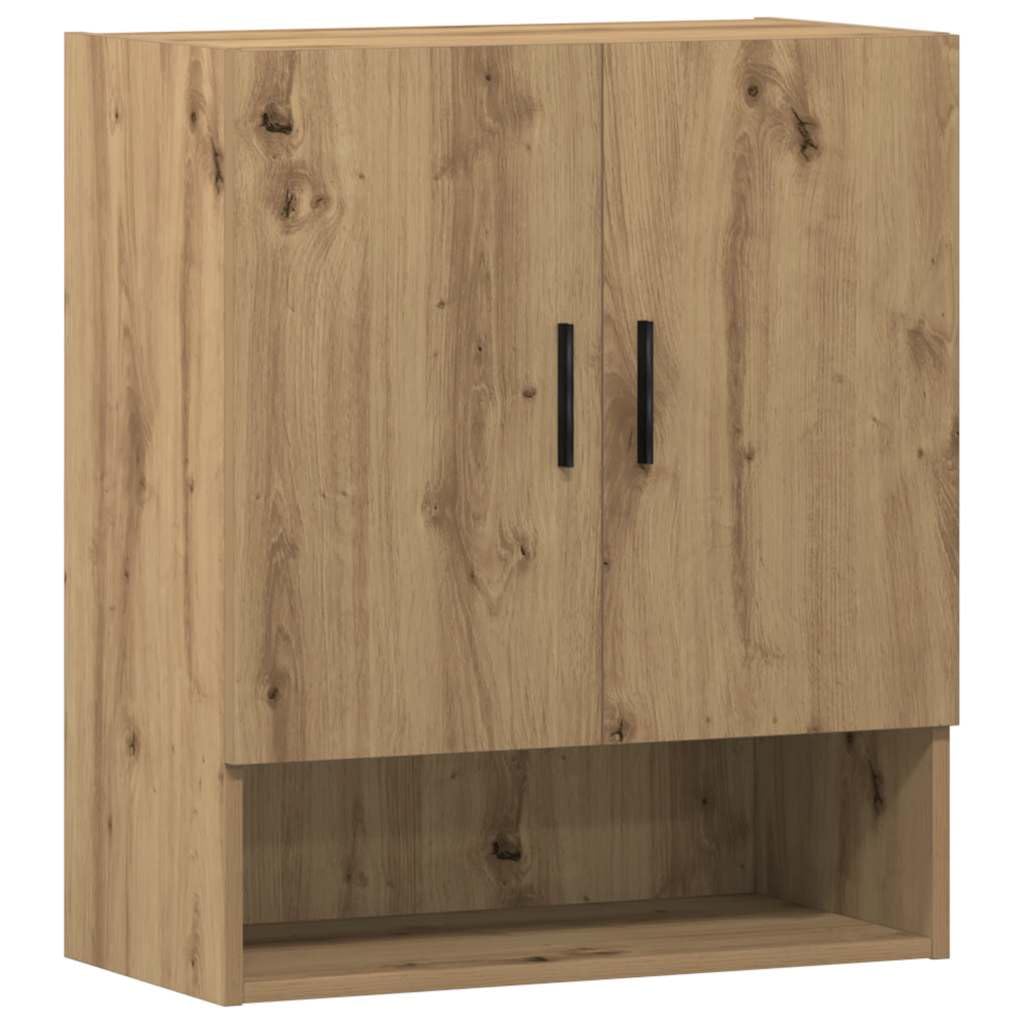 vidaXL Wall Cabinet Artisan Oak 60x31x70 cm Engineered Wood, wall mounted cabinet, storage cabinet, hanging wall cabinet, cabinet, hanging cabinet
