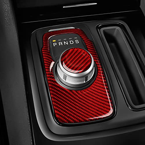 Image of Car Gear Shift Panel Decals for 2015-2023 Chrysler 300 / 300C / 300S / Limited /Touring Accessories Carbon Fiber Interior Stickers