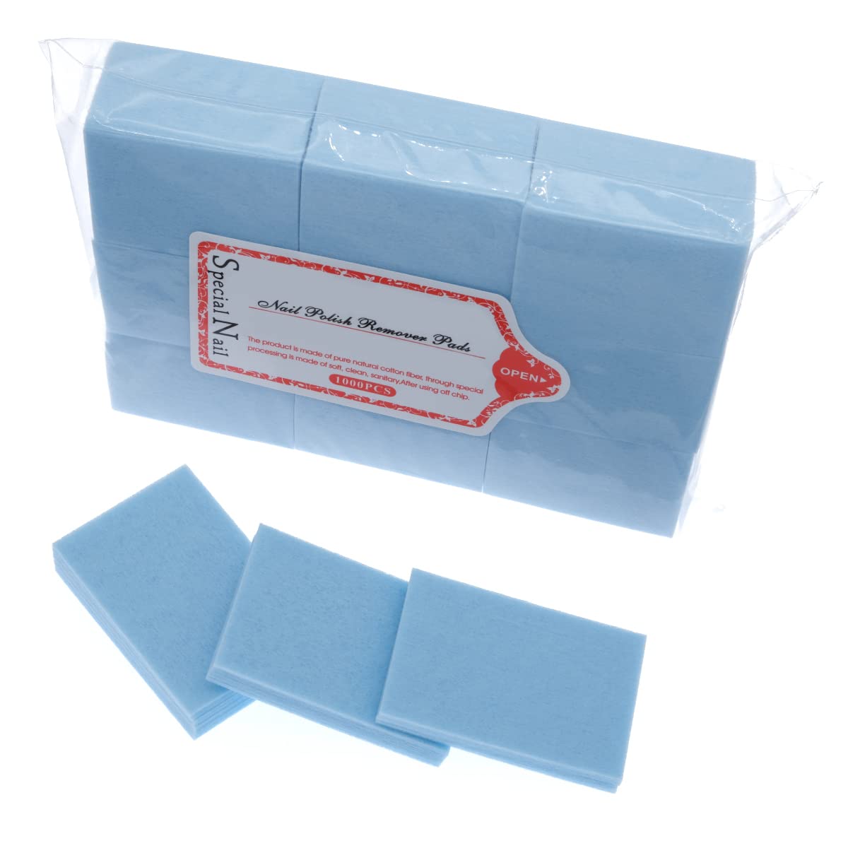 600 Pcs Lint Free Nail Wipes Nail Art Gel Polish Remover,Blue