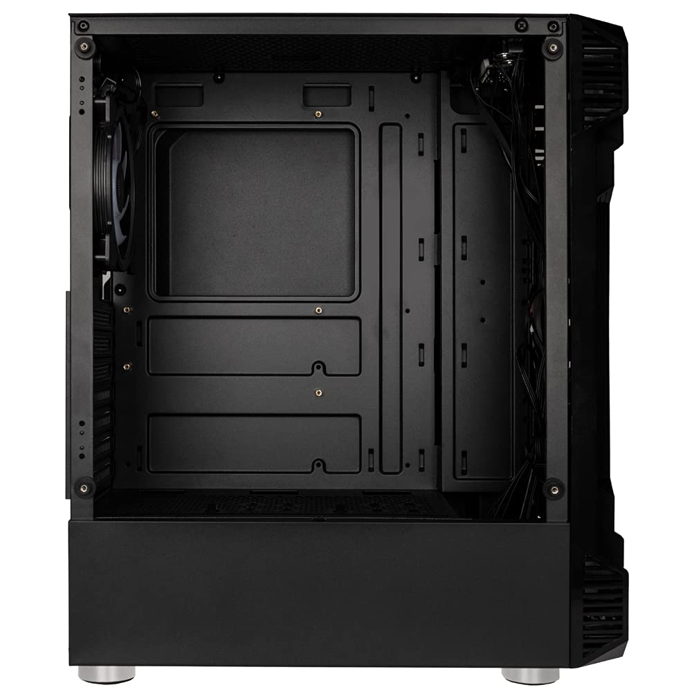 Caja de Torre Media ATX Inspire K10 RGB con Panel acristalado, Color Negro