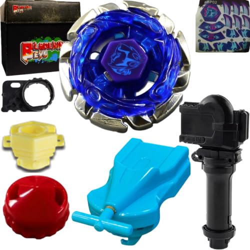 Image of BLADEKING BEYS BB 00-145 Dark' Poseidon 145WD + 1 Way String Launcher (Right Spin) + Grip +Toy Box