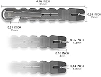 Vista 3 de WeKnife Gesila - Mini barra de palanca plana de bolsillo, multifunción, herramienta EDC de titanio, extractor de uñas, abridor de supervivencia