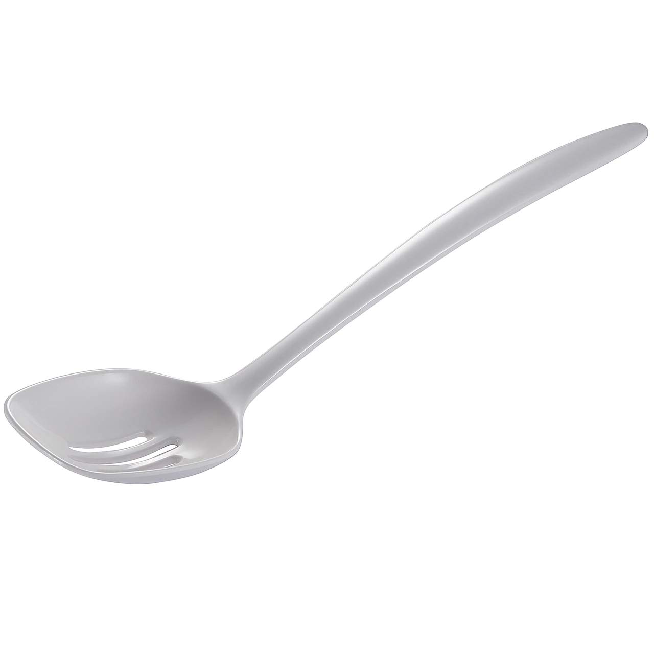 (1, White) - Gourmac White Melamine Slotted Spoon 30.5cm