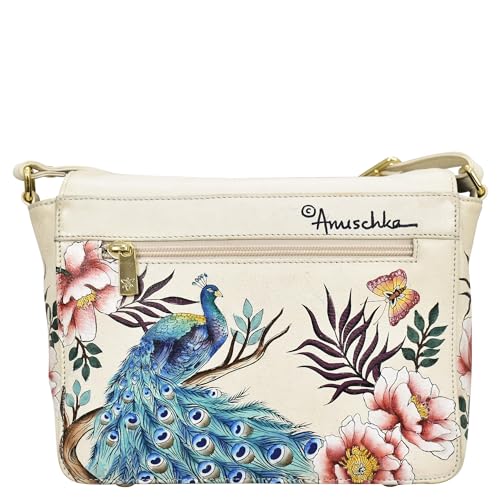 Image of Anuschka Women's Leather Crossbody Bag - Hand-Painted Genuine Leather Handbag with Adjustable Strap - 683, Crossbody Bag