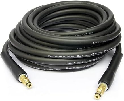 25FT Pressure Washer Hose Replacement, Click to Click for Karcher K Series Domestic Pressure Washer, 2610 PSI, Used for Cleaning Driveways, Patios, Sidewalks