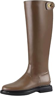 Santiags Mujeres Top Sólido Moda Mujeres Tacón grueso Cremallera Elástica Espalda Botas Color Redondo Mujeres Botas Cuñas Verano Mujeres
