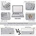 VIEFIN Jewelry Organizer Jewelry Box, Earring Organizer Ring Bracelet Holder Travel Jewelry Case, Velvet Stackable Necklace Dishes Display Trays Closet Storage- 3 in 1, Clear Lid, Grey