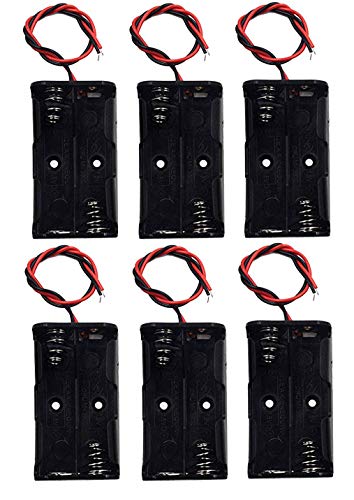 LAMPVPATH (Pack of 6) AA Battery Holder, 2 X 1.5V AA Battery Holder