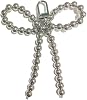 Silver Heart Pearl Bow Keychain Y2k Bowknot Keyring Sweet Bag Car Keys Charms Accessories for Women Girls