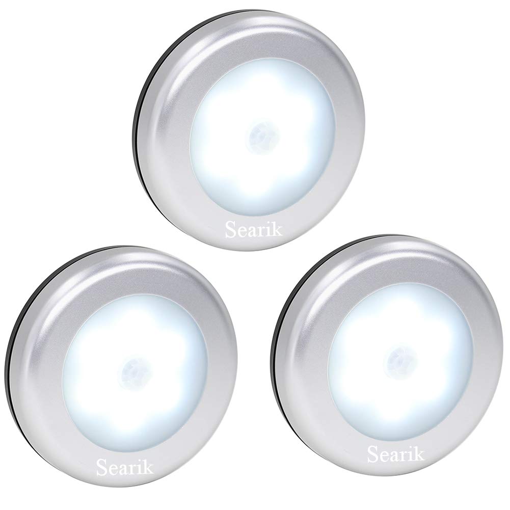 Motion Sensor Light, Searik Battery-Powered LED Night Light Step Lights Stair