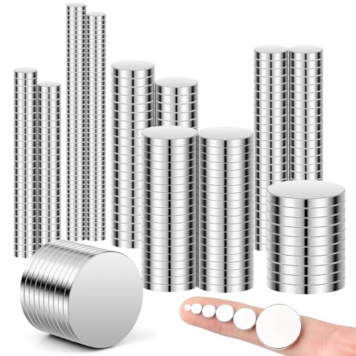 Image of SNOOGG 8 x 2 mm Neodymium N35 disc Rare Earth Magnets for Whiteboard Fridge, Crafts, DIY, Science, Craft, Office, Students, Projects, Pack 40 Pc (Use for 14 Year Age and Above only)