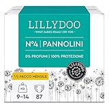 Pannolini ipoallergenici LILLYDOO, taglia 4 (9-14 kg), Confezione da 3 x 29 pannolini (87 pannolini)
