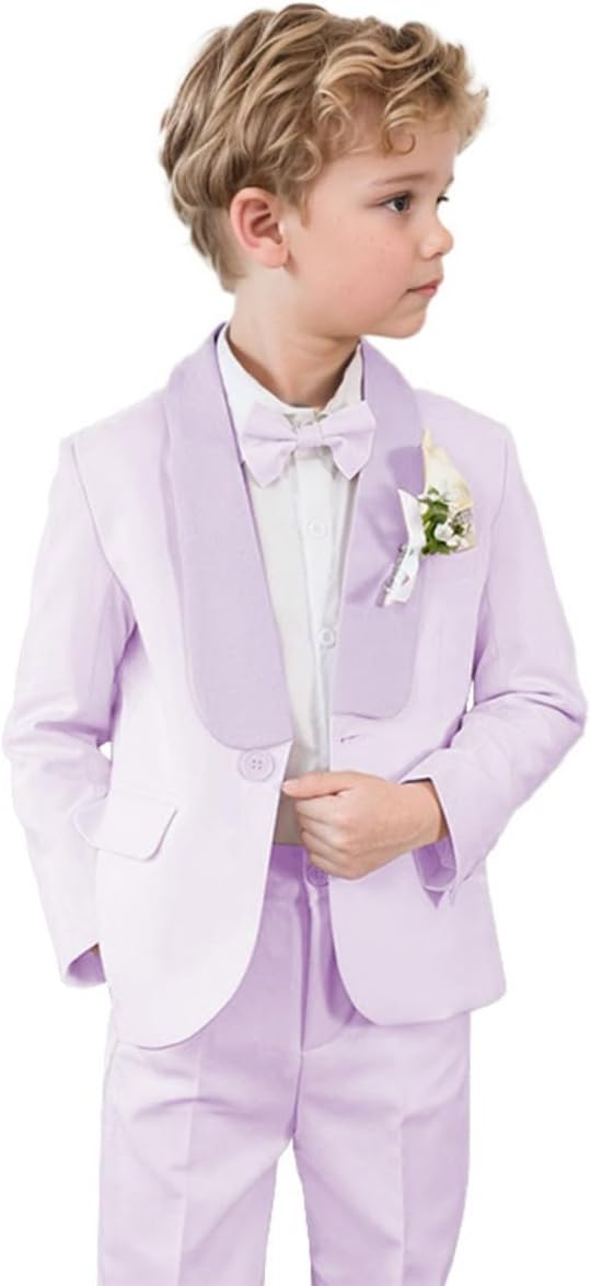 Boys Wedding Suit Ring Bearer Outfit Communion Suit 2 Piece Kids Tuxedos Kids White Suits