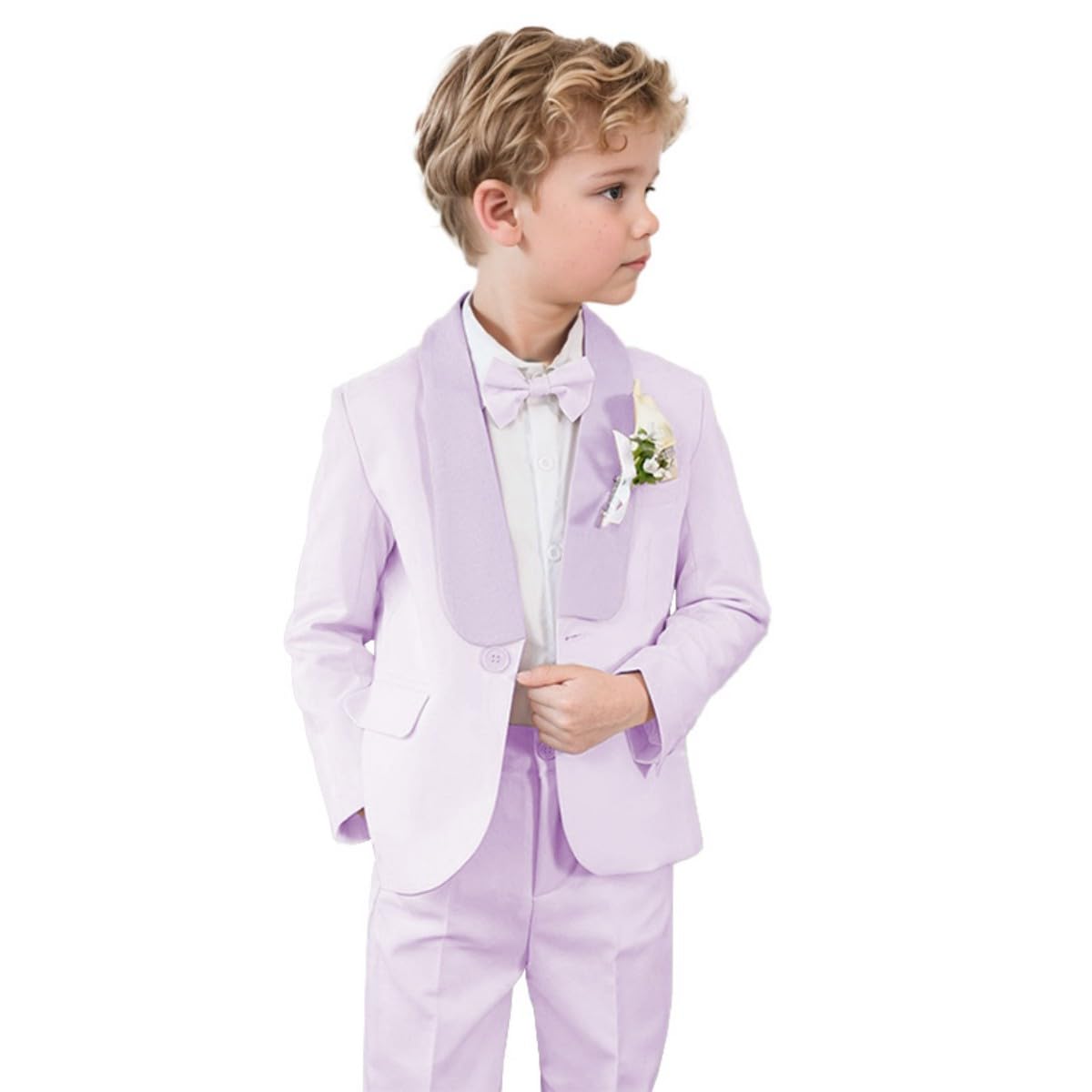 Hochzeitsanzug für Jungen, Ringträger, Kommunionsanzug, Taufanzug, 2-teilig, Kinder-Smokings, weiße Anzüge