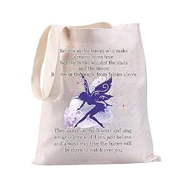 JYTAPP Believe In The Fairies Tote Bag Faily Cartoon Tales Gifts Rules of Fairy Magic Shopping Bag Travel Bag Fairy Gift