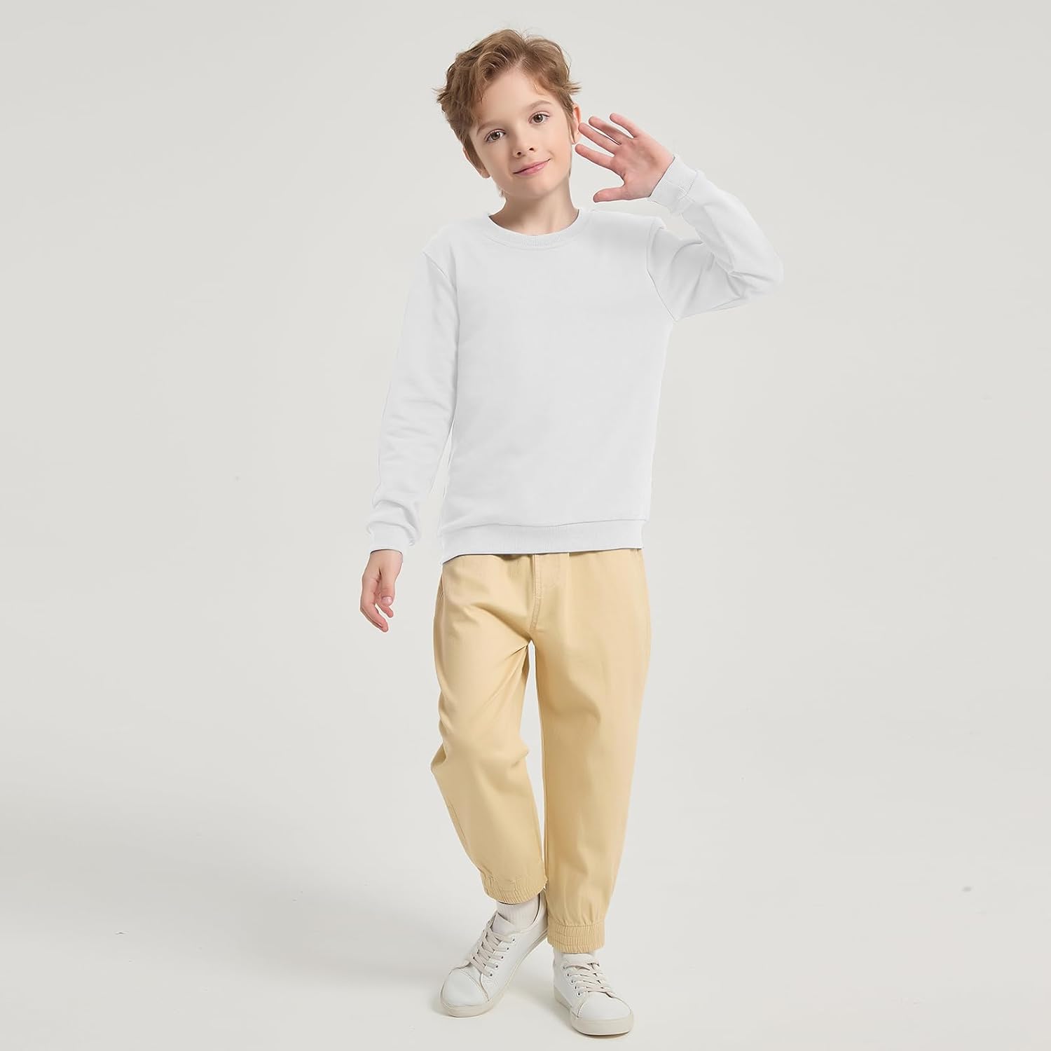 Boys Stretch School Uniform Pants Kids Toddler Jogging Pant with Drawstring and Pockets (2-12Y) - Image 2