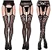 The victory of cupid 3 Pairs Women's Lingerie Socks, Lace Top Garter Belt Thigh Stocking,Pantyhose Plus