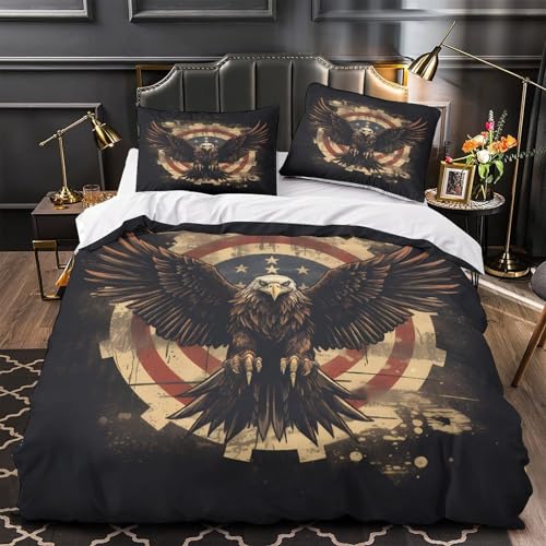 Housse de Couette 200x200 Aigle Parure de Lit Microfibre Douce pour Adolescent - 2