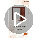 Image of Madhuran Alfred Engineered Wood Wall Mounted Cabinet Mirror (Teak Finish) Makeup Dressing Storage Organizer Box Stand Cabinets Accessories Shelves Decoration Items