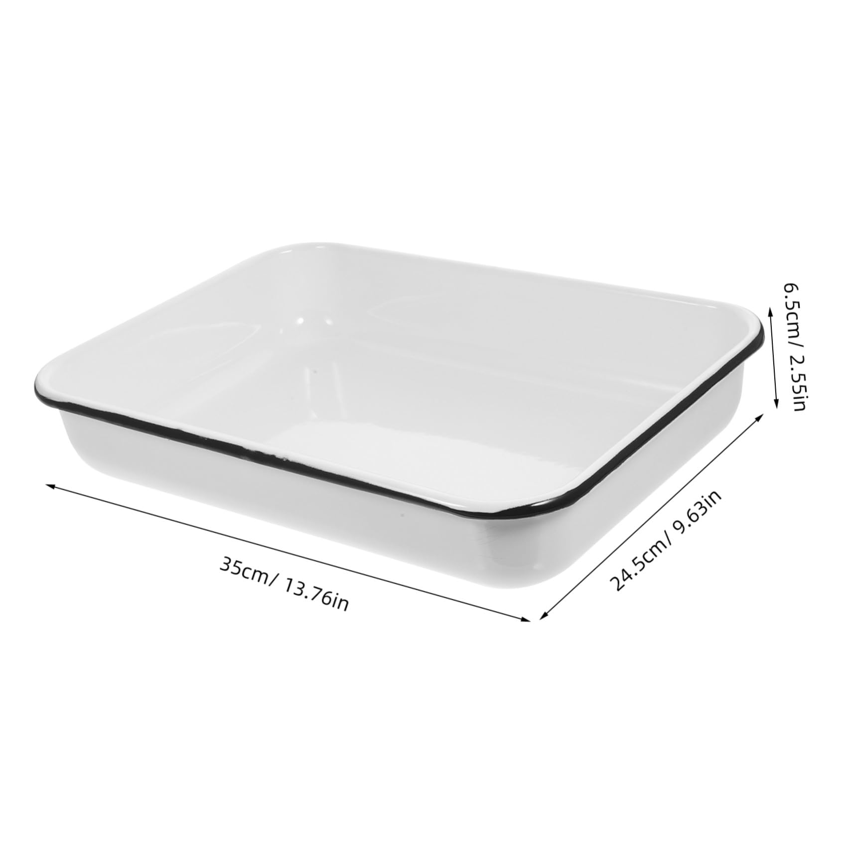 Gatuida Bandeja de Almacenamiento de Esmalte de Color Claro Antiadherente para Hornear Panqueques Excelente Conductividad Térmica Adecuado para Uso Diario y Cafeterías Color Aleatorio