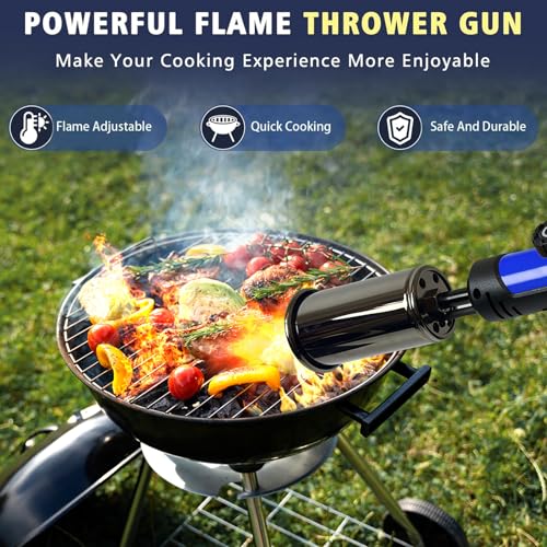 Image of ARTFLAMM Powerful Propane Torch Gun, Flamethrower with Turbo Mode, Charcoal Torch Lighter with Safety Lock, Kitchen Blow Torch for Cooking, BBQ, Searing Steak, Grill(Tank Not Included)