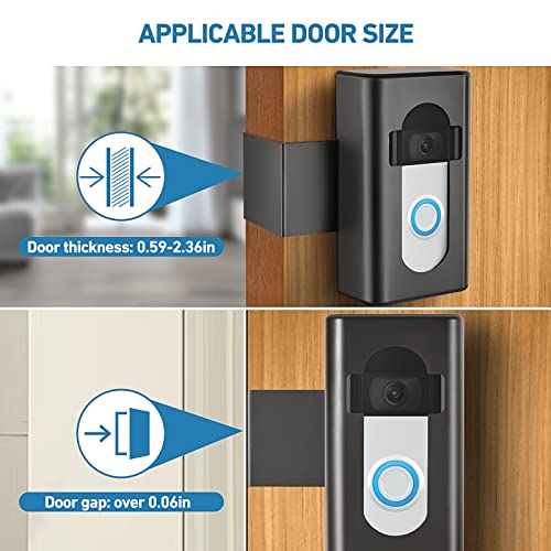 Satisure Suporte de campainha de vídeo antirroubo compatível com campainha de vídeo anel/Blink 1/2/3