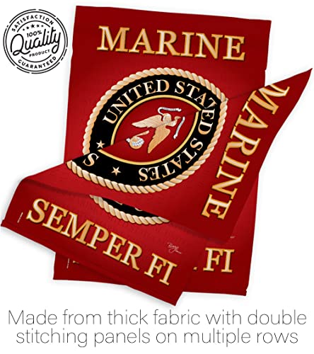 Breeze Decor FK108057-BO Marine Corps Americana Military Decorative Vertical Flags Kit, House & Garden Set w/Flagpole, Multi-Color by Breeze Decor - Image 14