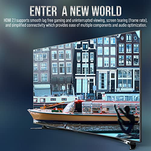 J-Tech Digital 8K Hdmi 2.1 Cable 10Ft. (2 Pack) | Ultra High Speed 48Gbps Hdmi Cord, 4K@120Hz, 8K@60Hz, Arc & Earc, Compatible With Ps5, Xbox, Apple Tv, Laptop & More [Jtech-8Kcab10] #TOP3