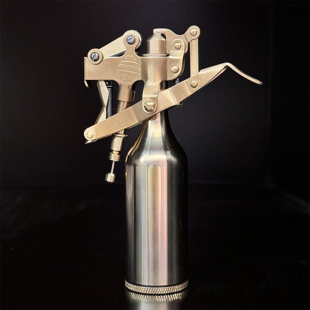 Handmade Old-Fashioned Trench Kerosene Lighter, Creative Bottle Shape Novel and Unique, Permanent Unlimited Metal Lighter Collection Gift(A)