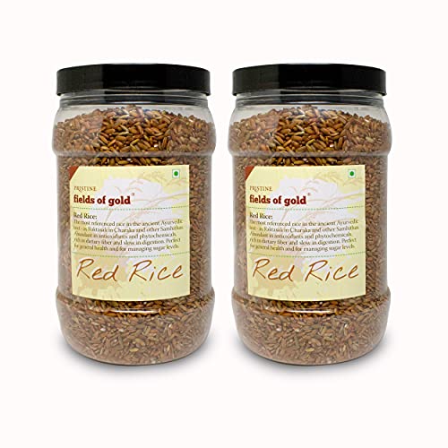 Image of PRISTINE Fields of Gold Red Rice Jar, 1 kg (Pack of 2)