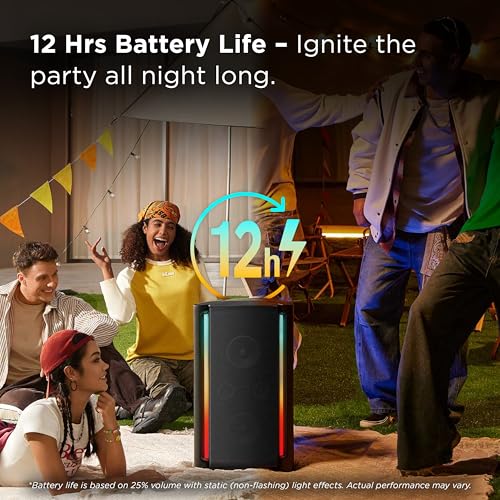 TCL TP200K Portable Bluetooth Party Speaker with 5 RGB Dynamic Light Shows, 12 Hr Battery, and IPX4 Splash-Proof Rating - image 4