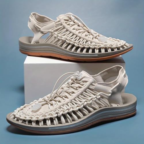 Men's Breathable Woven Sandals - Lightweight Closed-Toe Beach & Hiking Sandals, Non-Slip Comfort for Outdoor & Casual Wear2