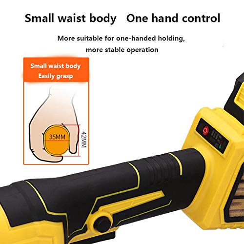LHGXQ-Dp Der Bürstenlose Lithium Batterie-Winkelschleifer, 21-V-Hochleistungs-Handpolier- Und Schneidemaschine,Steinmetallen Entfernen Von Rost Verwendet Werden,Gelb,21V – Bild 5
